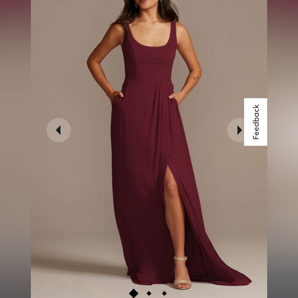David’s Bridal Scoop Neck Bridesmaid Dress